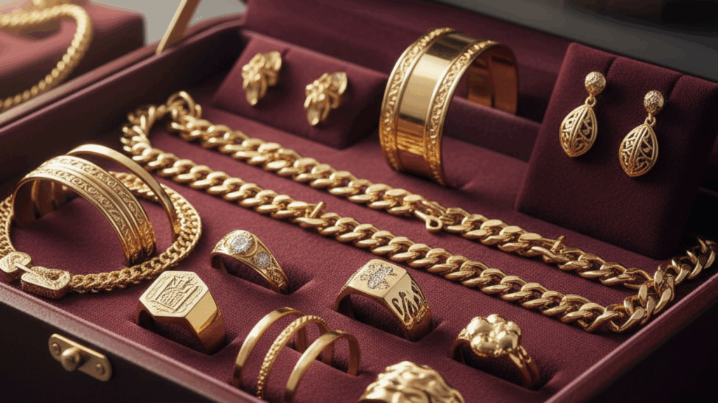 simpan perhiasan emas muda di box tertutup