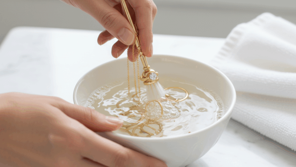 cara membersihkan emas