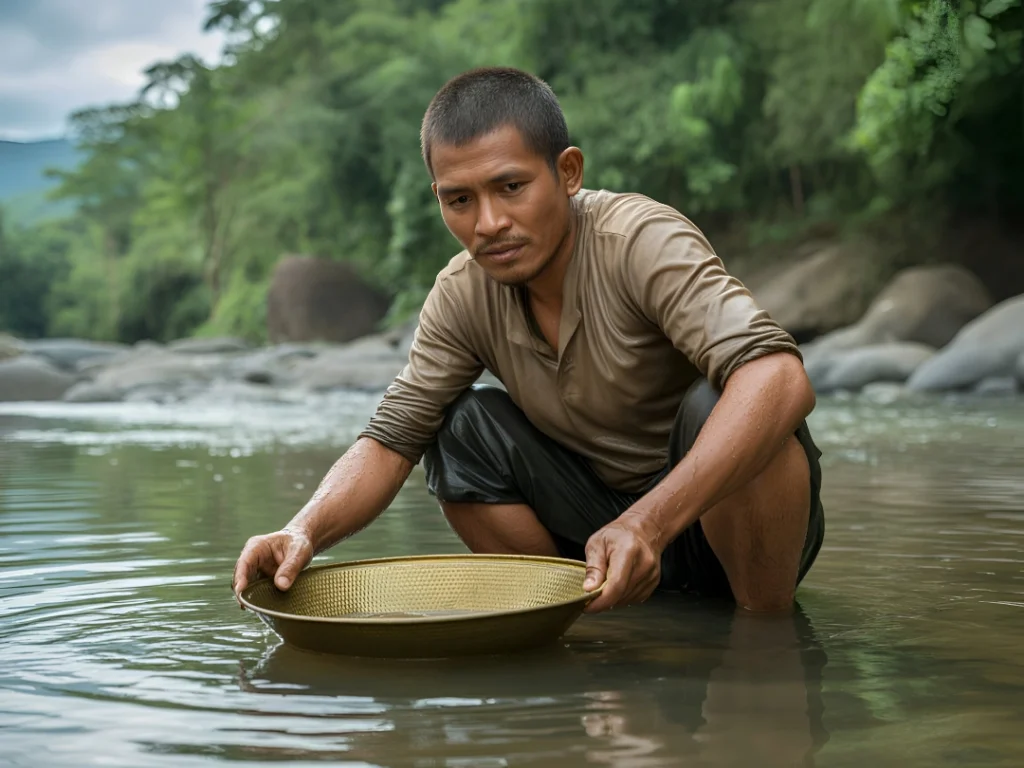ciri-ciri pasir mengandung emas